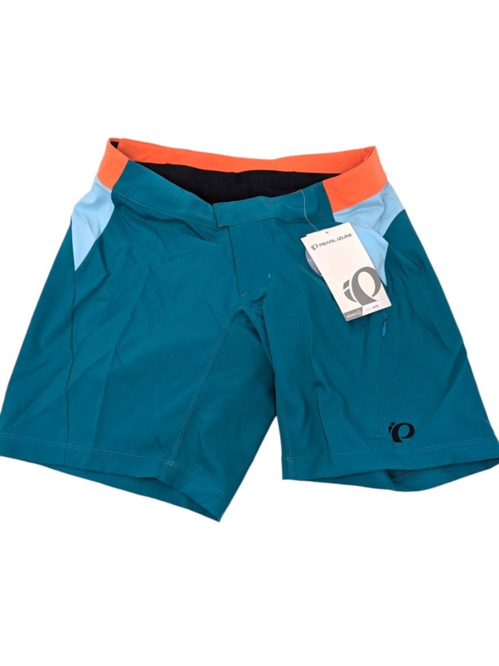 Pearl Izumi Canyon Teal Orange Stretch Cycling Biking Bike Shorts XLarge XL